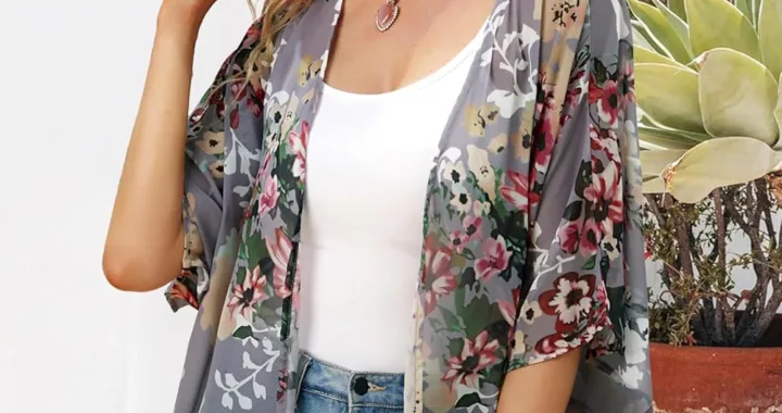 Floral Print Puff Sleeve Kimono Review